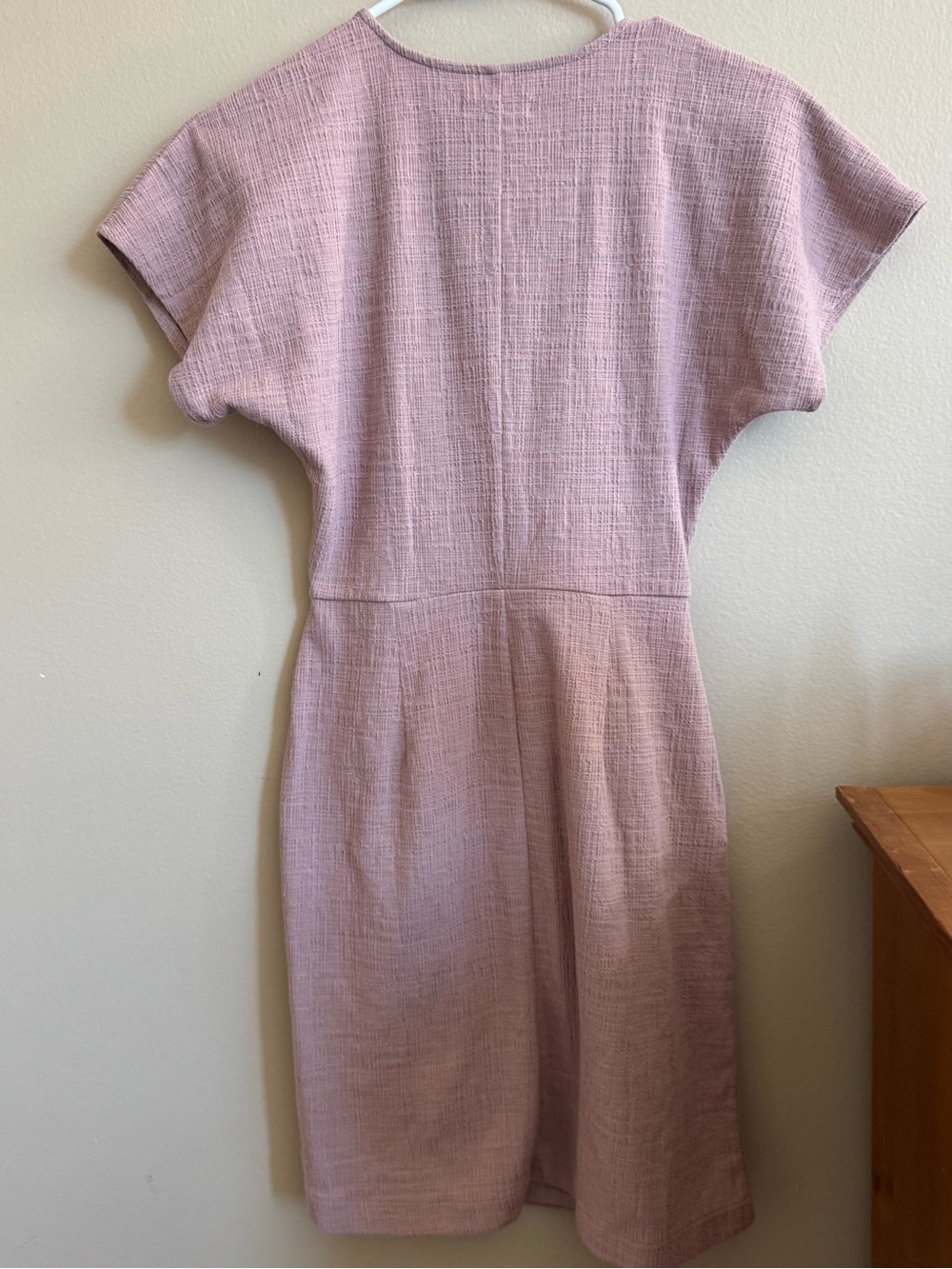 Madewell Mauve Textured Wrap Dress Size XXS - Picture 4 of 7